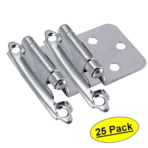 Cosmas 17139-CH Polished Chrome Cabinet Hardware Hinges Variable Overlay - 25 Pair Pack