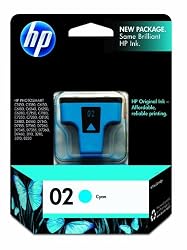 HP 02 Cyan Ink Cartridge in Retail Packaging