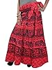 Boho Long Skirt Printed Cotton Hippy Maxi Wrap Around Skirt for Womans