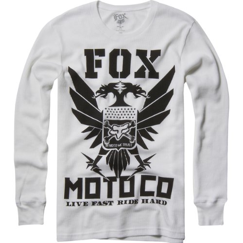 Fox Racing Standard Issue Thermal Mens Long-Sleeve Casual Wear Shirt - White / Medium