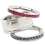University of Georgia Logo Crystal Stacked Ring Set