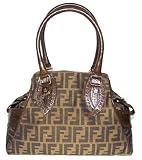 Fendi Tobacco Zucca Canvas Small Bag De Jour Handbag 8BN157-TGX-F0ET6