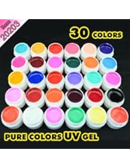 From Amazon.com. Click for details:
 Beauty: HotEnergy Pure Colors UV Gel for UV Nail Art Tips Extension Professional Nail Art UV Gel 12/18/24/30 Pot (30 colors) - HotEnergy Beauty: HotEnergy Pure Colors UV Gel for UV Nail Art Tips Extension Professional Nail Art UV Gel 12/18/24/30 Pot (30 colors) - HotEnergy