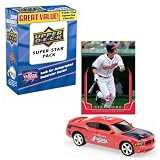 Upper Deck Cleveland Indians 2008  MLB Dodge Charger with Grady Sizemore Trading Card and 2008 Series 1 Super Pack