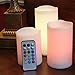 Candle Choice Vanilla Scented Real Wax Color Changing LED Flameless Candles with Remote & Timer, Set of 3