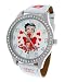 Betty Boop #BBW511C Women's Oversize Leather Strap Watch