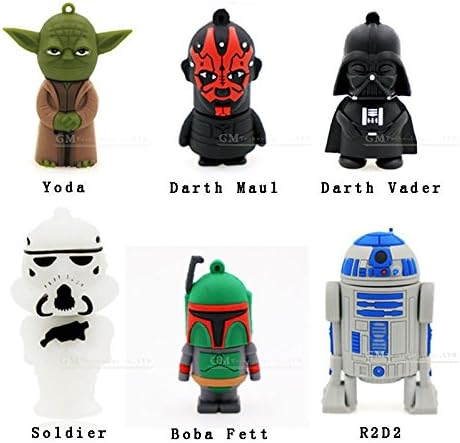 FACWEEK-- Star Wars Series USB 2.0 Flash Drive Cool Cartoon Design Gift Memory Stick U Storage (32GB, Multipack)