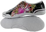 Ed Hardy Wome's Bubble Lowrise Laceless Sneakers (5, Black)