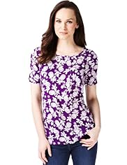 Round Neck Pineapple Print Shell Top