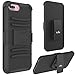 iPhone 7 Plus Case, LK [Heavy Duty] Black Armor Holster Defender Full Body Protective Hybrid Case Cover with Belt Clip for Apple iPhone 7 Plus