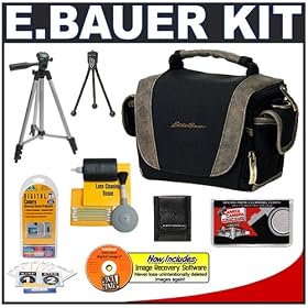 Eddie Bauer Camcorder Camera Case + Tripod + Accessory Kit for Canon, Hitachi, JVC,... by Eddie Bauer