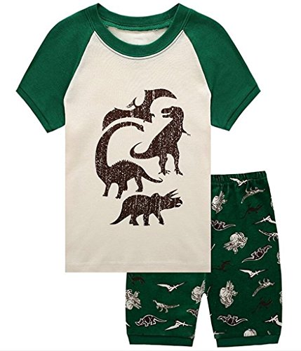 Boys Pajamas Children Dinosaur Clothes Short Sets Cotton Sleepwear Size 2Y-7Y