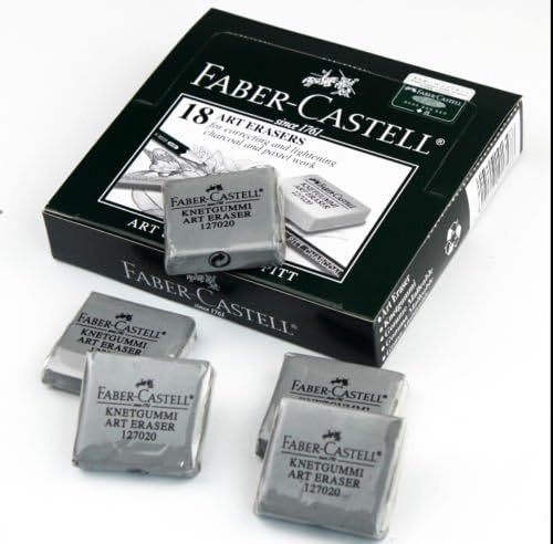 Stationary Art Faber-Castell Kneaded Rubber Art Eraser Pencil Pastel -4 pcs, Color Lot Nice Gift (Gray)