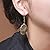 Real Spark The Trees Of Life Pattern Chunky Dangle Earring