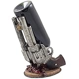 Classic Country Western Six-shooter Pistols Wine Bottle Holder Statue in Vintage Wild West Home Decor Sculptures As Decorative Tabletop Wine Racks & Display Stands or Rustic Gifts for Cowboys