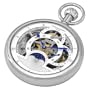 Charles Hubert 3816-W Dual Time Mechanical Pocket Watch