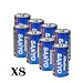 New Sanyo Premium Quality Alkaline C Size / LR14 / 1.5v Batteries for Flashlight , Clock , Alarms , Toys ( 8 Batteries )