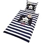 Bierbaum 001900 Renforc�-Kinder-Lizenzbettw�sche mit Rei�verschluss 135x200 cm Dessin Captain Sharky  2174 blau