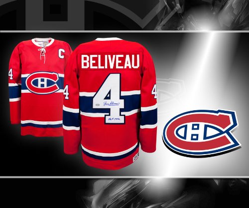 Jean Beliveau Montreal Canadiens HOF Autographed Jersey