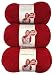 Premier Yarns 3-Pack Solid Deborah Norville Everyday Soft Worsted, Really Red