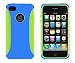 Body Armor Case for Apple iPhone 4, 4S (AT&T, Verizon, Sprint) - Blue/Green