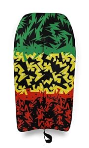 Green, Yellow, Red Tribal Bush Print Body Board 41 in.