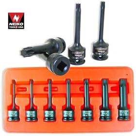Super Heavy-Duty Torx Driver Impact Socket Set - 3 8 Dr by Neiko