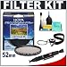 Hoya DMC Pro1 Digital 52mm Circular PL Polarizer Lens Filter + Accessory Kit for Canon, Nikon, Sony, Olympus & Pentax Lenses