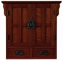 Craftsman Bath Wall Cabinet Wood door Macintosh Oak