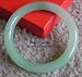 Icy translucent soft light green jade bangle bracelet