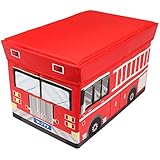Kid's Fire Truck Collapsible Toy Storage Organizer - Cushion Top