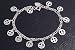 Peace Sign Charm Bracelet, Sterling Silver, Length: 7" adjust to 7.5"