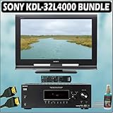 Sony Bravia L-Series KDL32L4000 32-inch 720P LCD HDTV and Accessory Outfit Outfit With Sony AV Recei