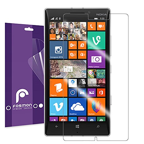Nokia Lumia 830 Screen Protector - Fosmon Crystal Clear (HD) Screen Shield with Lifetime Warranty (3 Pack)