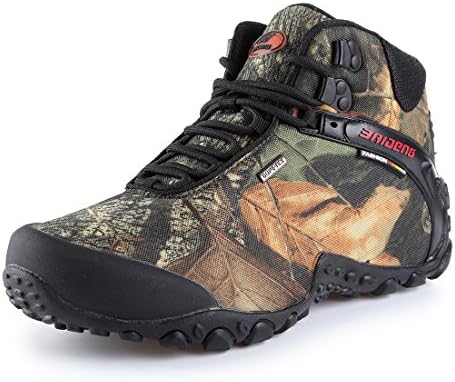 Kingdom Mall Men's Waterproof Hiking Boots Ankle High Outdoor Shoes (Us10.5, yellow)