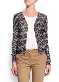 Mango Womens Lace Printed Knit Cardigan