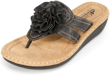 Cliffs Women's Cliffs By White Mountain, Charter Thong Sandal Black 9 M