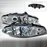 95 96 Mitsubishi Eclipse Eagle Talon Projector Headlights - Chrome (Pair) by Atomic