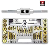 Pro-Grade METRIC 40-Piece TITANIUM Tap & Hexagon Die Set - M3 to M12