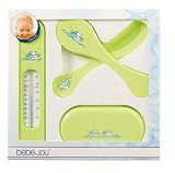 bébé-jou 625052 Geschenkset Kamm+Bürste, Thermo, Mani-Set, limone