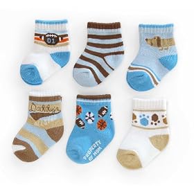 Carter's 6 Pack Boys Sport Comfy Fit Socks - Blue, 3-12 Months