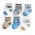 Carter's 6 Pack Boys Sport Comfy Fit Socks - Blue, 3-12 Months