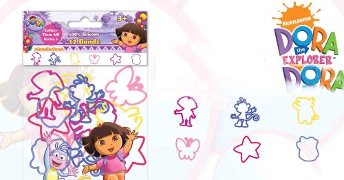 24 Bracelets = 2 Sachets de 12 X BRACELET Officiel DORA L'EXPLORATRICE Bandz Silicone Bands Crazy Petshop - SERIE 1
