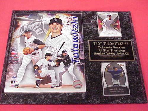 Rockies Troy Tulowitzki 2 Card Collector Plaque