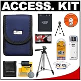 Nikon Coolpix Blue Neoprene Case + EN-EL10 Battery + Tripod + Accessory Kit for S60, S200, S210, S500, S510, S520, S600  S700 Digital Cameras