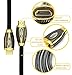 FARSTRIDER® 6 Feet (1.8 Meters) HDMI v2.0/1.4a HDMI Cable Ultra High Speed, Support 3D 2160P, HD 4k, Ultra HD, PS4 SKY, Ethernet Function, Audio Return Channel,Ultra-high Speed Lossless Audio and Video Transmission, Zinc Metal Alloy Shielding Shell, 24K Gold Connector, Durable PVC Jacket and Nylon Mesh Braid, Type Male A to Type Male A, Gun Black/Yellow - Latest Specification