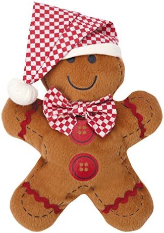 Grriggles Gingham Gingerbread Dog Toys, 7" Boy