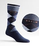 Hugo Boss Men's Argyle Mid-Calf Dress Socks Hosiery