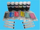 Ink Refillable Cartridge Kit with six Syringes for Epson R200 R220 R300 R320 R340 RX500 RX600 RX620 CIS CISS