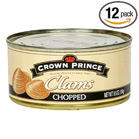 Crown Prince Chopped Clams, 6.5-Ounce Cans (Pack of 12)